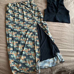 Urban Orange Skirt with Slit!